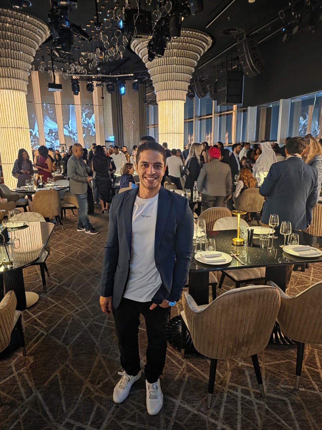 Seif Samir at a founders night in Dubai