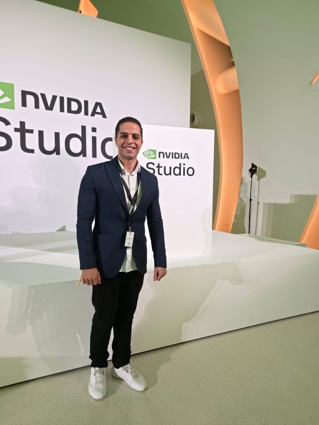 Seif Samir at the NVIDIA Studio event in Dubai