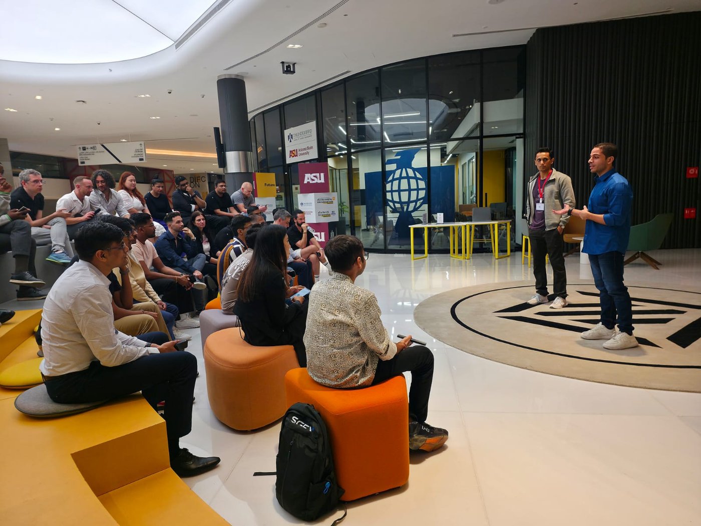 Seif Samir speaking to founders at DIFC in Dubai